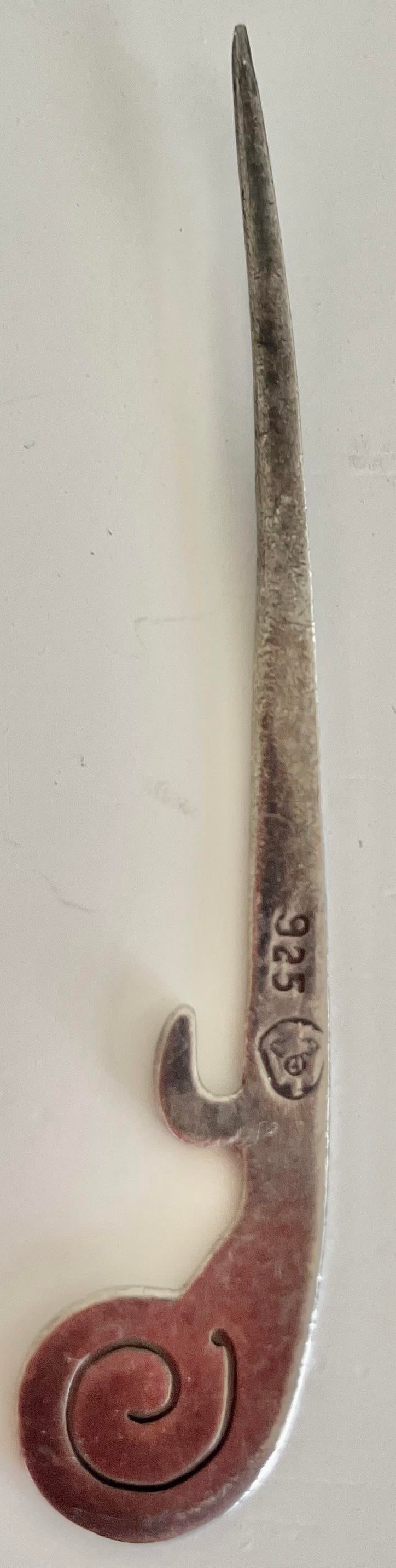 Mid Century Mexican Stamped Silver Tooth Pick - 2