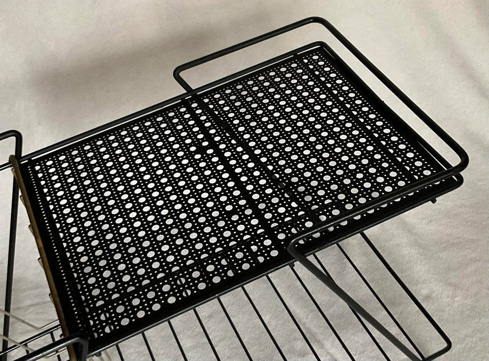 Vintage 1960s Mathieu Mategot Style Mid-Century Modern Magazine Rack Table - 8