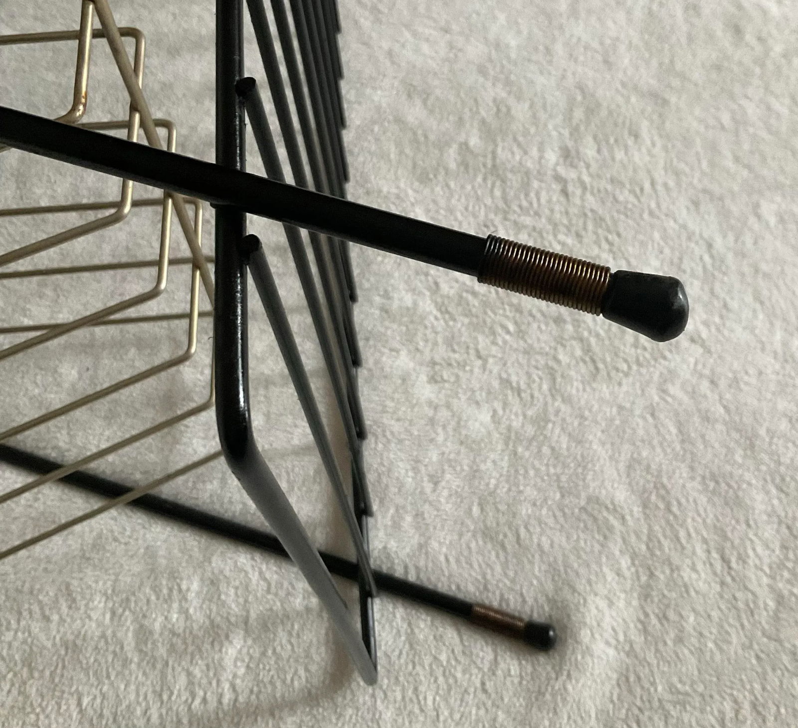 Vintage 1960s Mathieu Mategot Style Mid-Century Modern Magazine Rack Table - 9