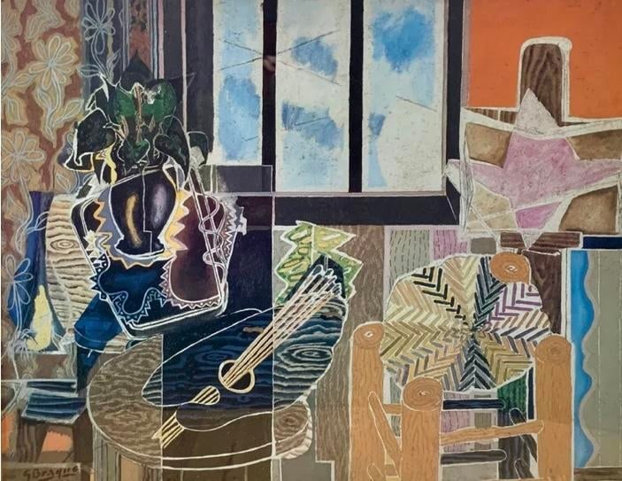 Late 20th Century "The Studio" Reproduction Print After Cubist Painter Georges Braque - 2