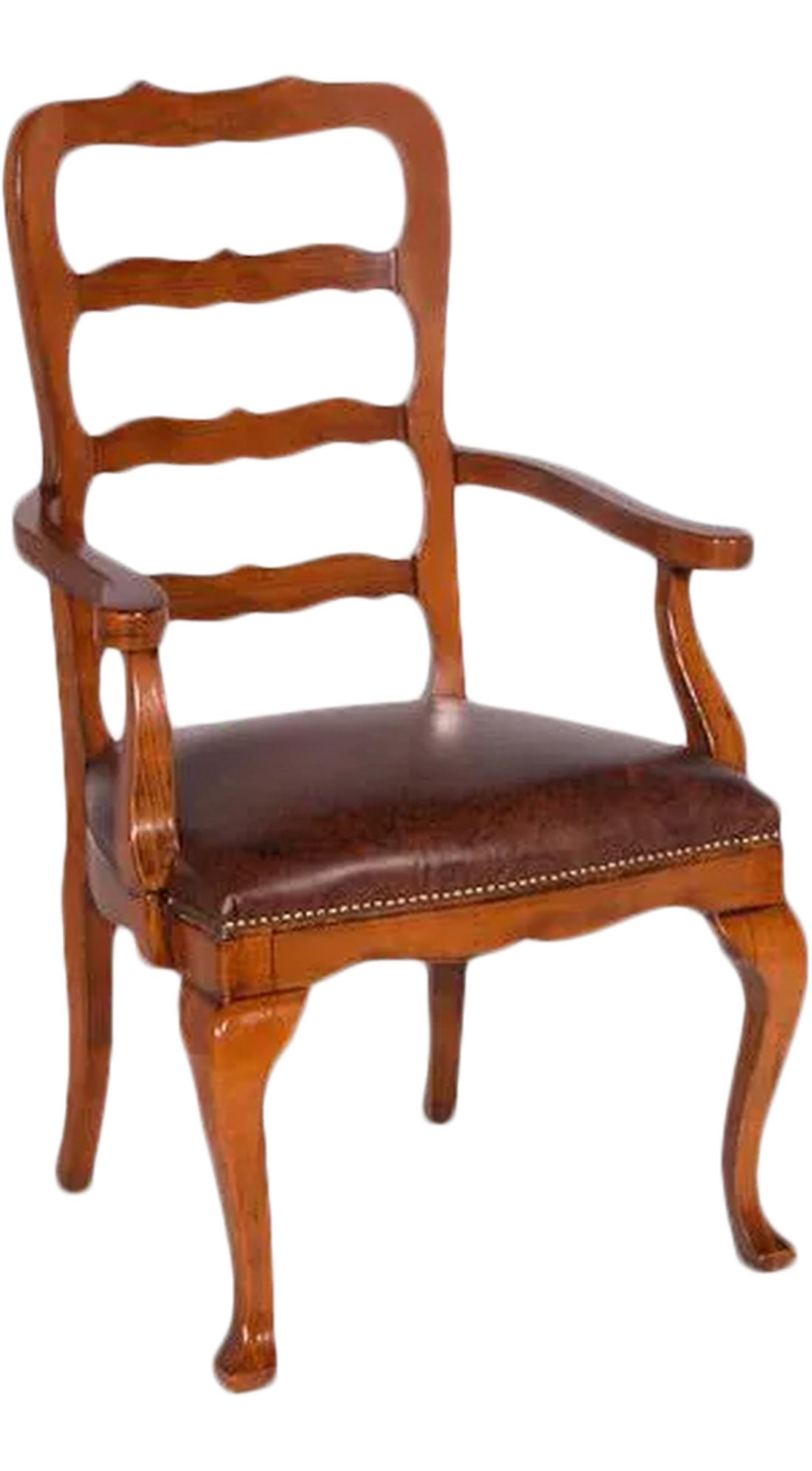 Ladder Back Arm Chair in a Cappuccino Finish (1 of 11)