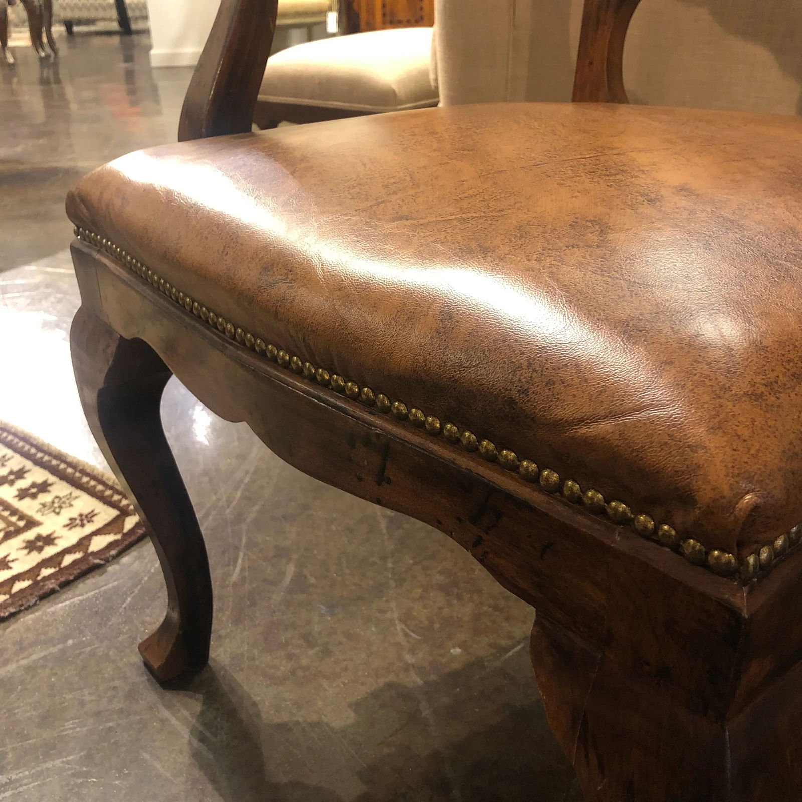 Ladder Back Arm Chair in a Cappuccino Finish - 4