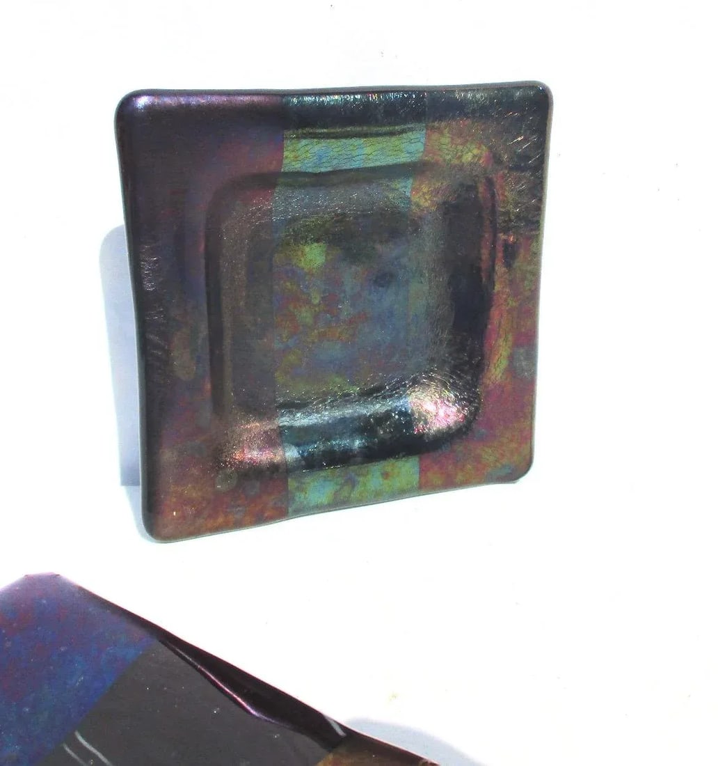 Dichroic Glass Desk Trays - Set of 3 - 3