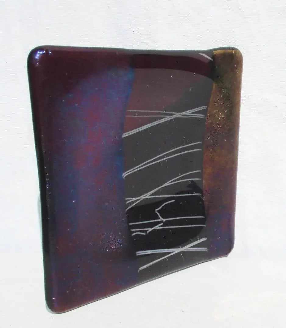 Dichroic Glass Desk Trays - Set of 3 - 4
