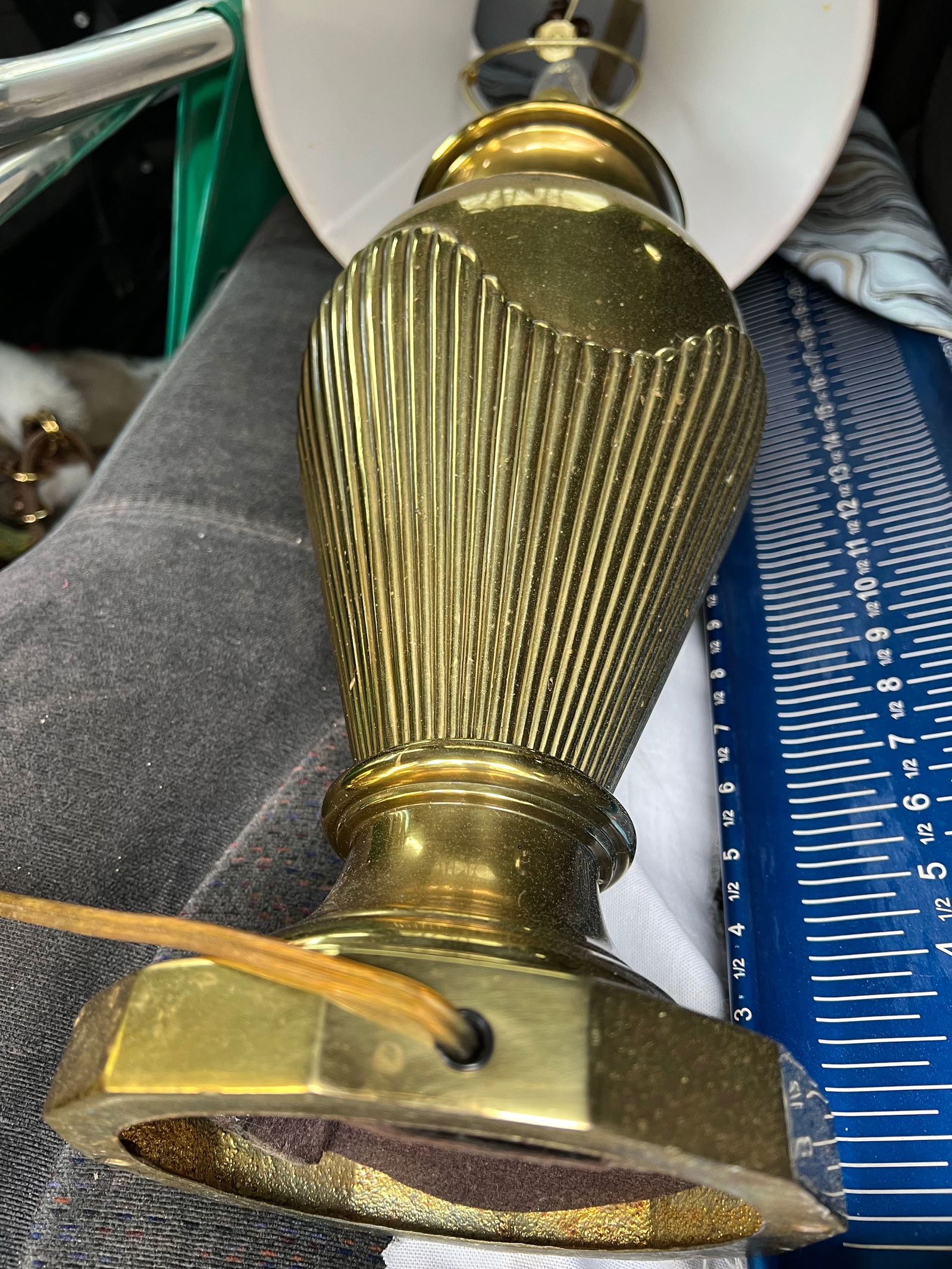 Vintage Solid Brass Shell Design Lamp - 3