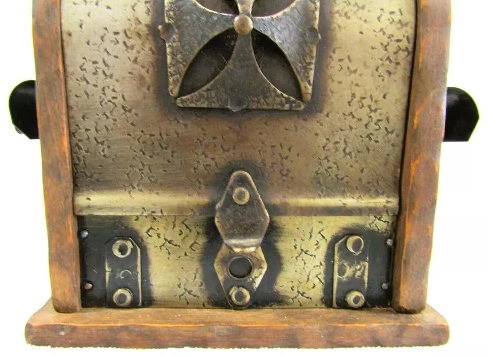 French Arts & Crafts Wine Cave Bottle Holder With Decorative Metal Work, Circa 1920s - 3