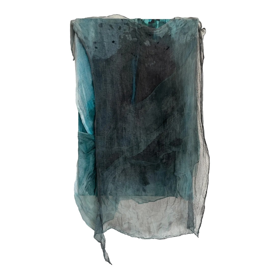 Verdant Escape Mixed Media Dimensional Color Field Painting by Stacey Warnix (1 of 9)