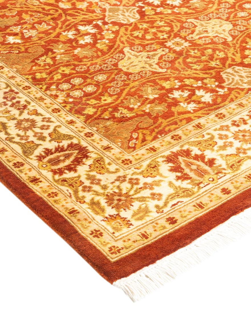 Mogul, One-of-a-Kind Hand-Knotted Runner Rug - Orange, 3' 0" x 7' 3" - 2