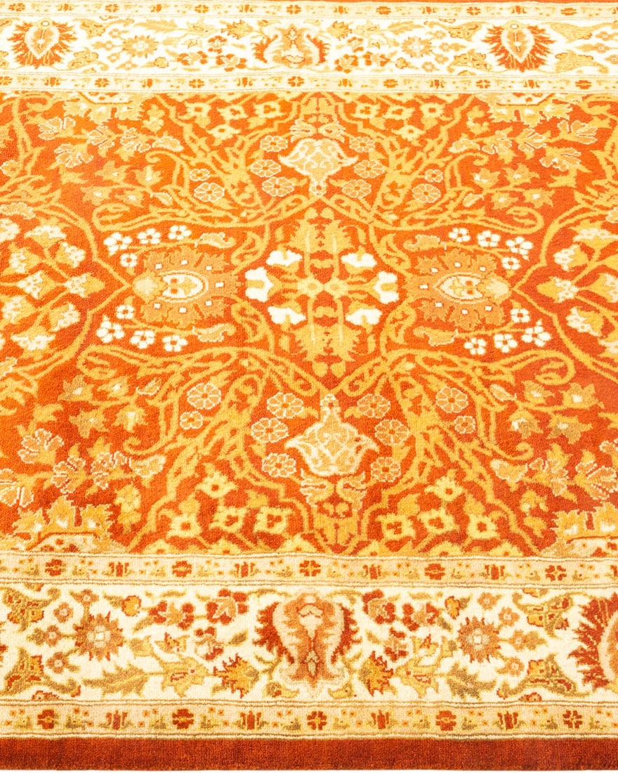 Mogul, One-of-a-Kind Hand-Knotted Runner Rug - Orange, 3' 0" x 7' 3" - 4