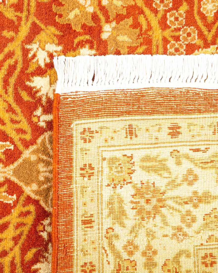 Mogul, One-of-a-Kind Hand-Knotted Runner Rug - Orange, 3' 0" x 7' 3" - 5