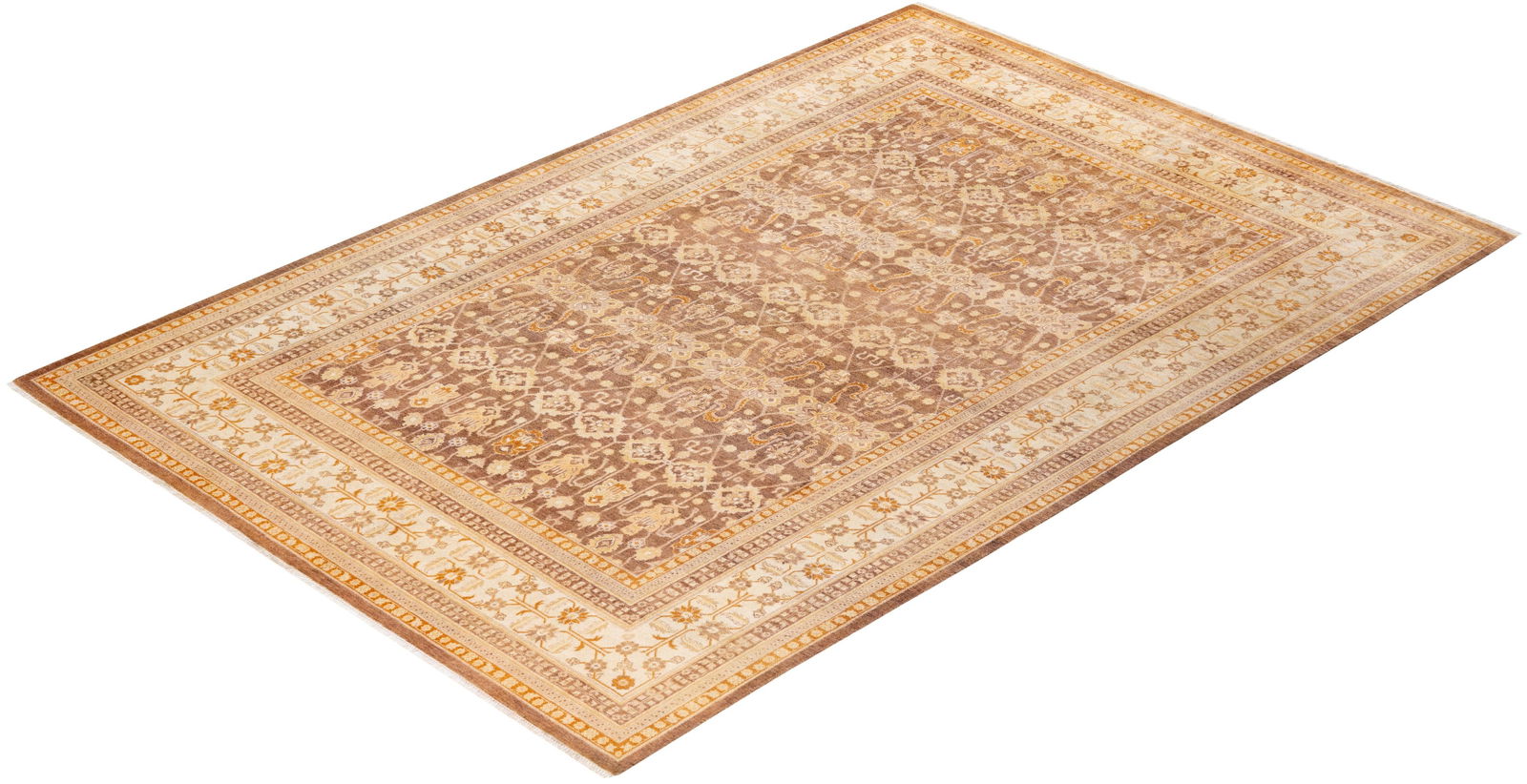 Mogul, One-of-a-Kind Hand-Knotted Area Rug - Yellow, 6' 1" x 8' 10" - 8