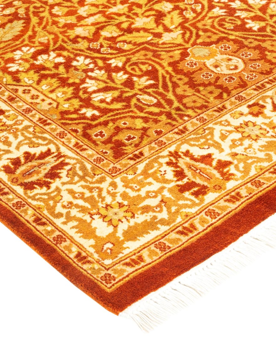 Mogul, One-of-a-Kind Hand-Knotted Runner Rug - Orange, 2' 7" x 6' 6" - 2