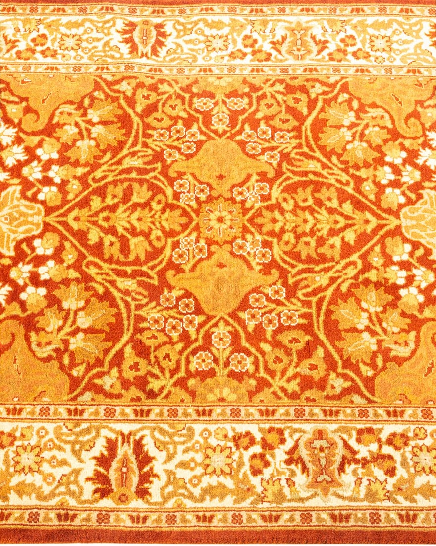 Mogul, One-of-a-Kind Hand-Knotted Runner Rug - Orange, 2' 7" x 6' 6" - 4