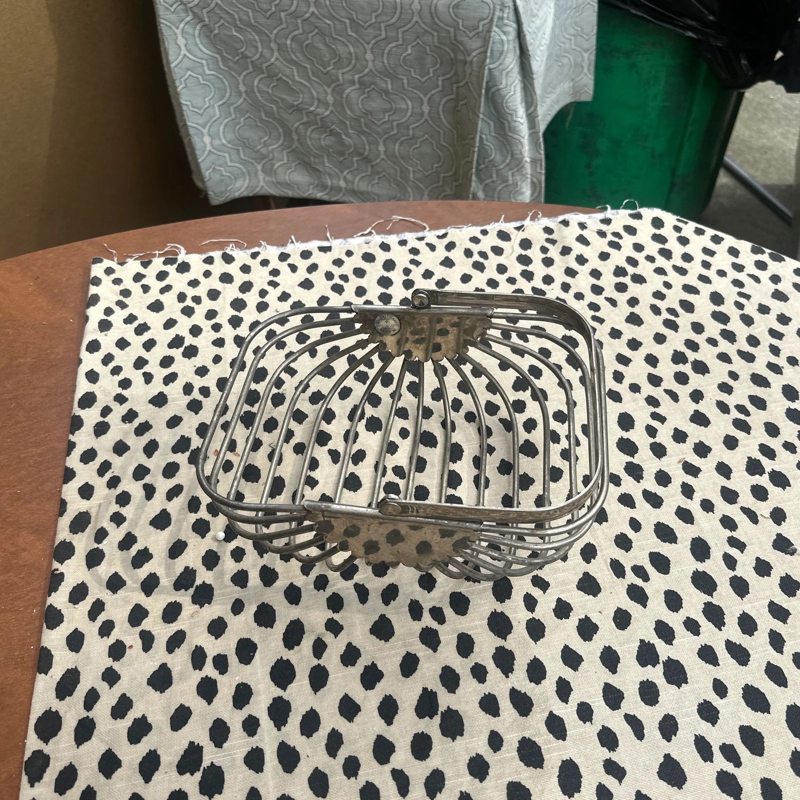 1970s Silver Wire Fruit Basket With Handle - 7