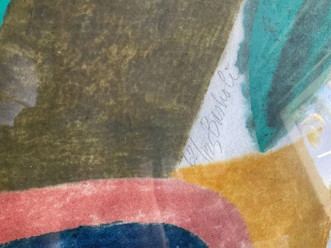 1980s Original Signed Carol Summers "Basholi" Woodcut, Framed - 3