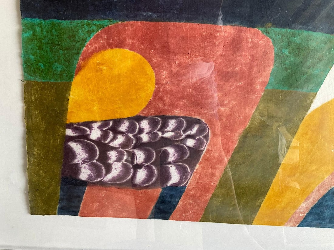 1980s Original Signed Carol Summers "Basholi" Woodcut, Framed - 6