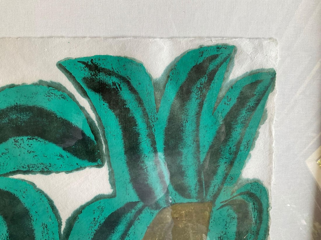 1980s Original Signed Carol Summers "Basholi" Woodcut, Framed - 7