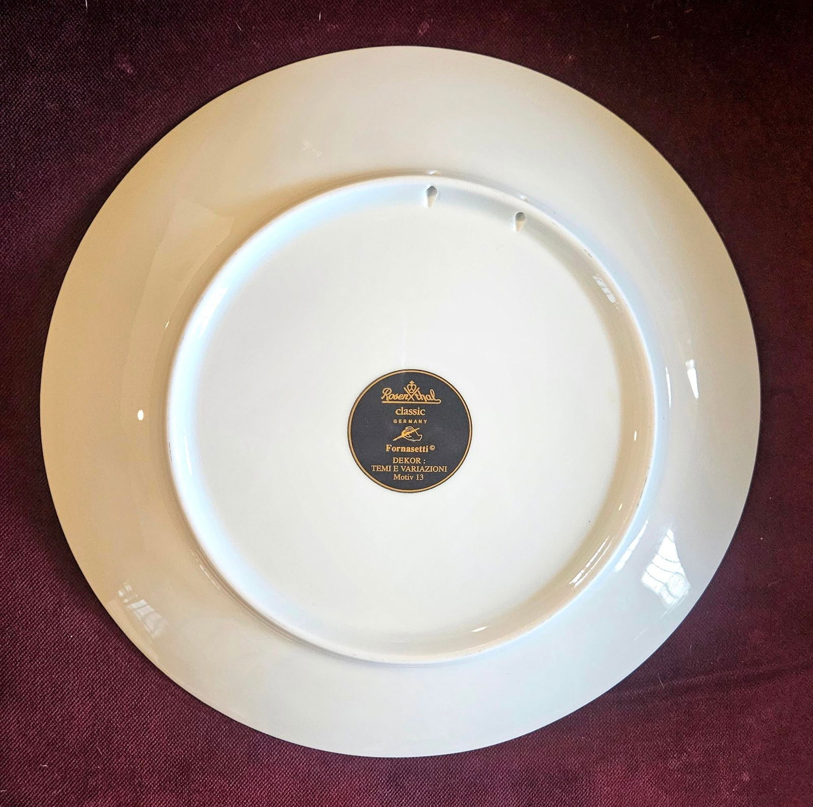 Rosenthal Piero Fornasetti Porcelain Plate, Themes and Variations, Buttons, Motiv 13 - 3