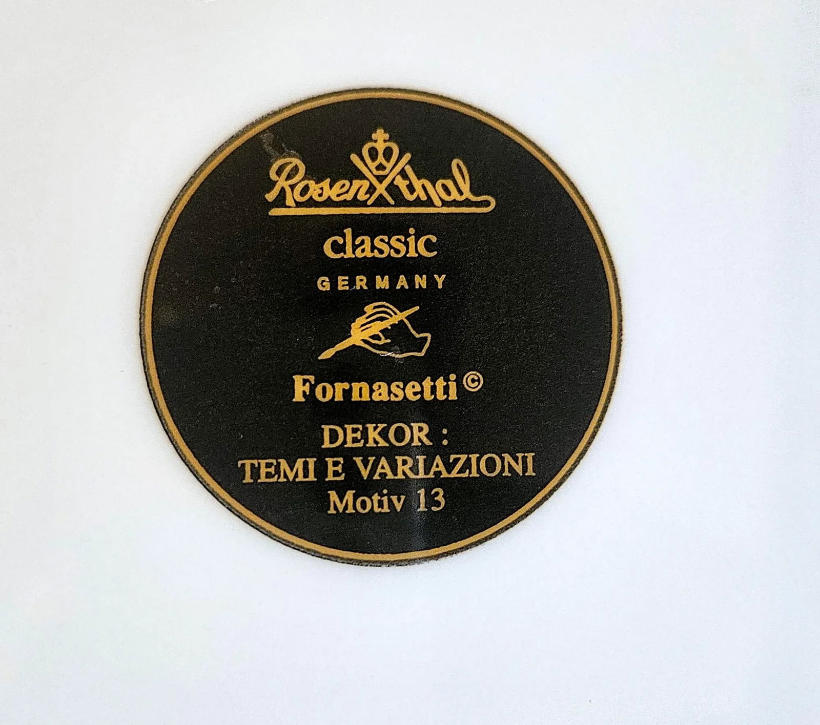 Rosenthal Piero Fornasetti Porcelain Plate, Themes and Variations, Buttons, Motiv 13 - 5