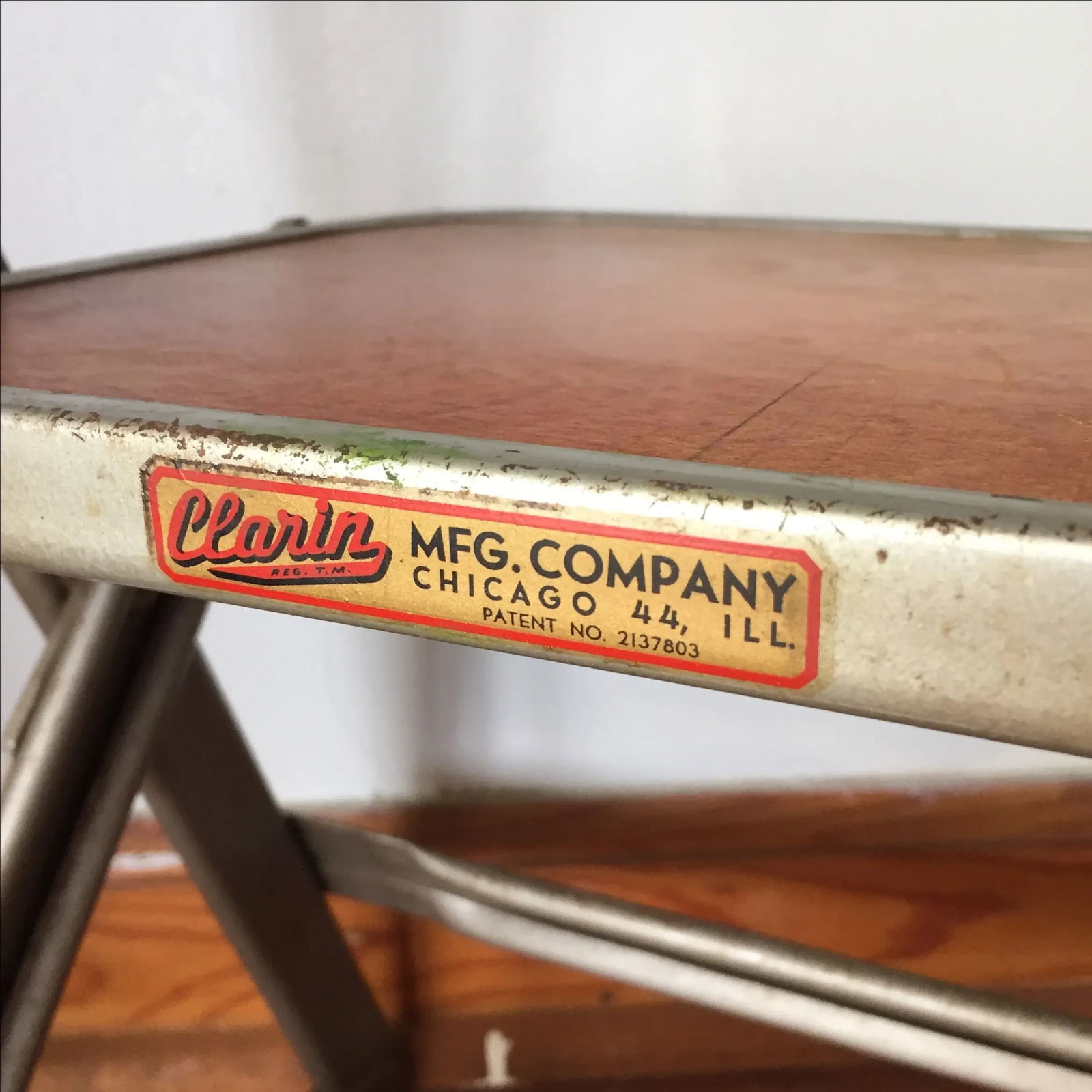 Vintage Metal School Photo Child's Chair - 5