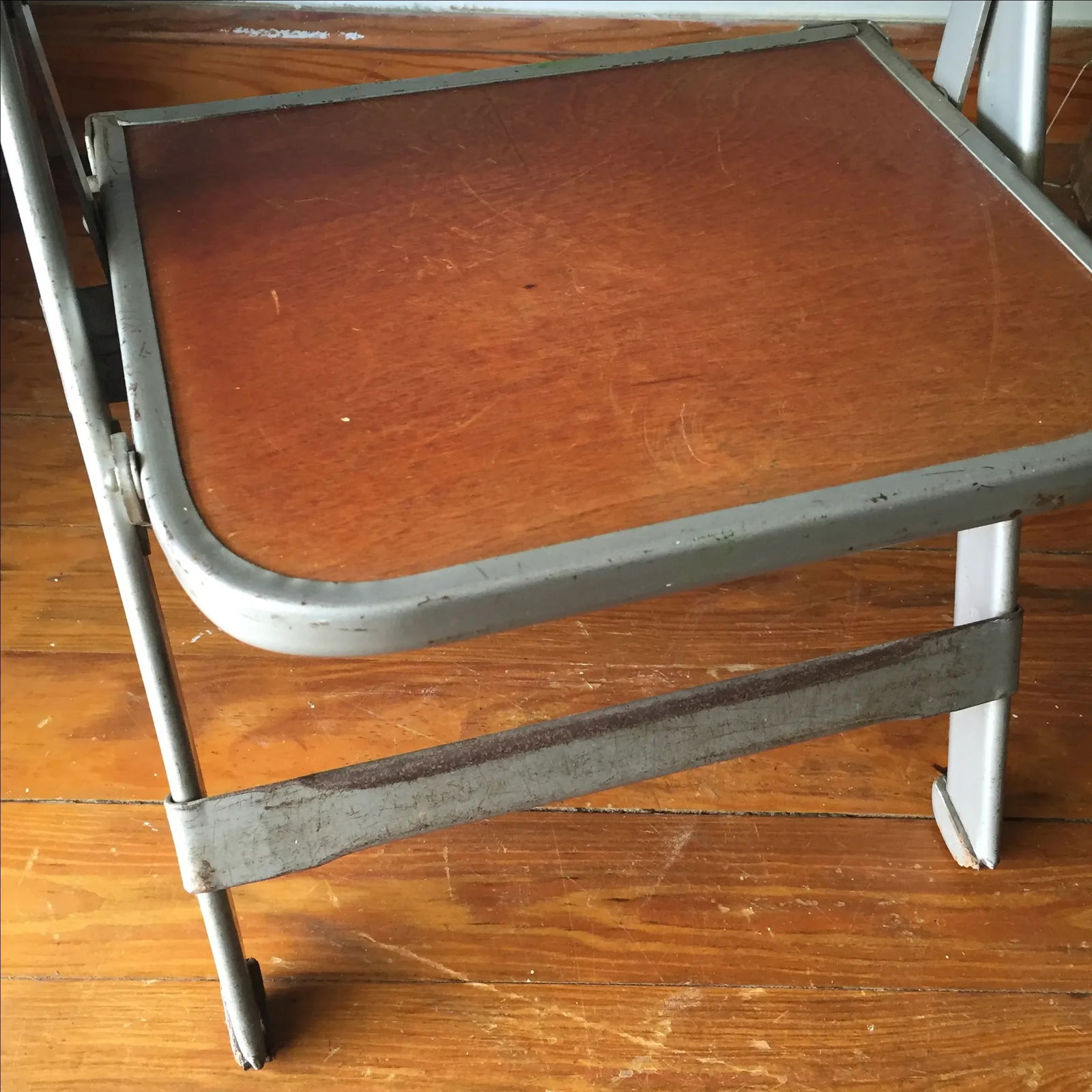 Vintage Metal School Photo Child's Chair - 7