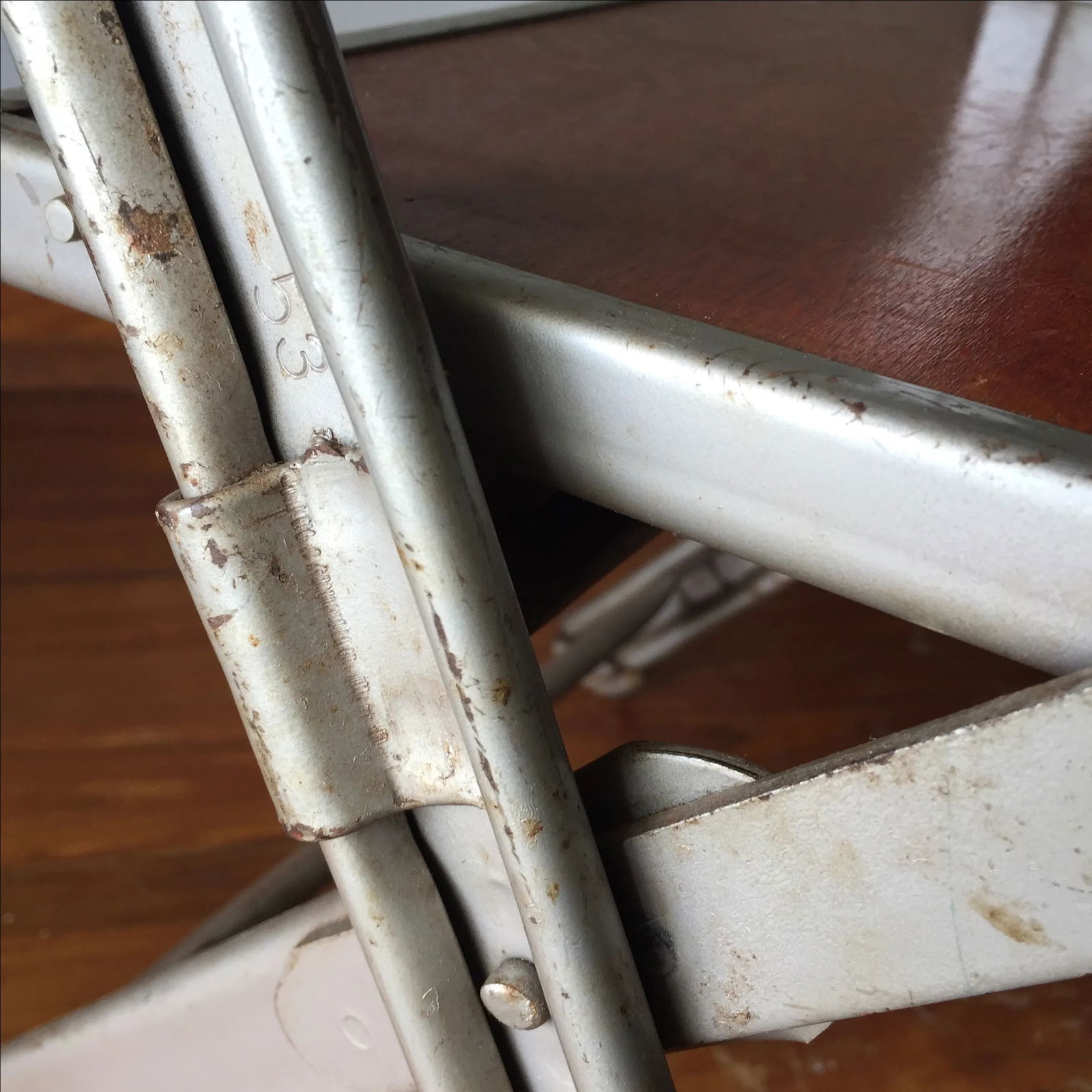 Vintage Metal School Photo Child's Chair - 8