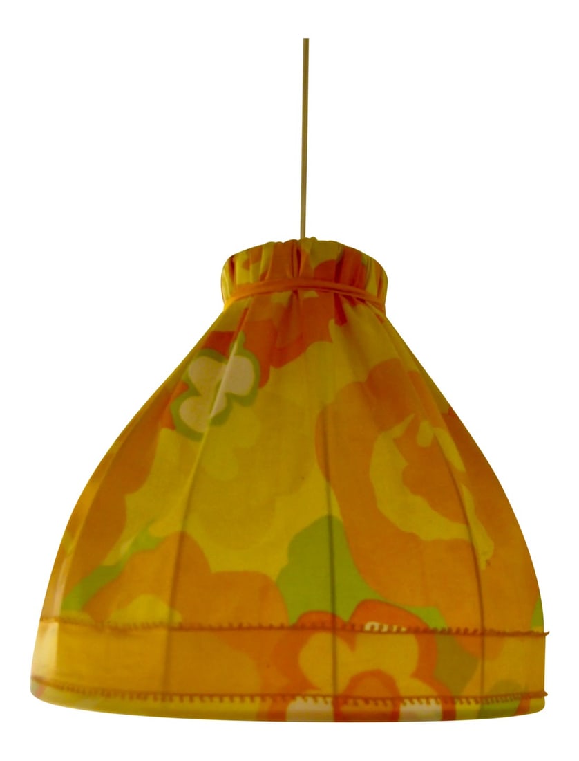 1970s Mid-Century Modern Floral Textile Chandelier (1 of 10)