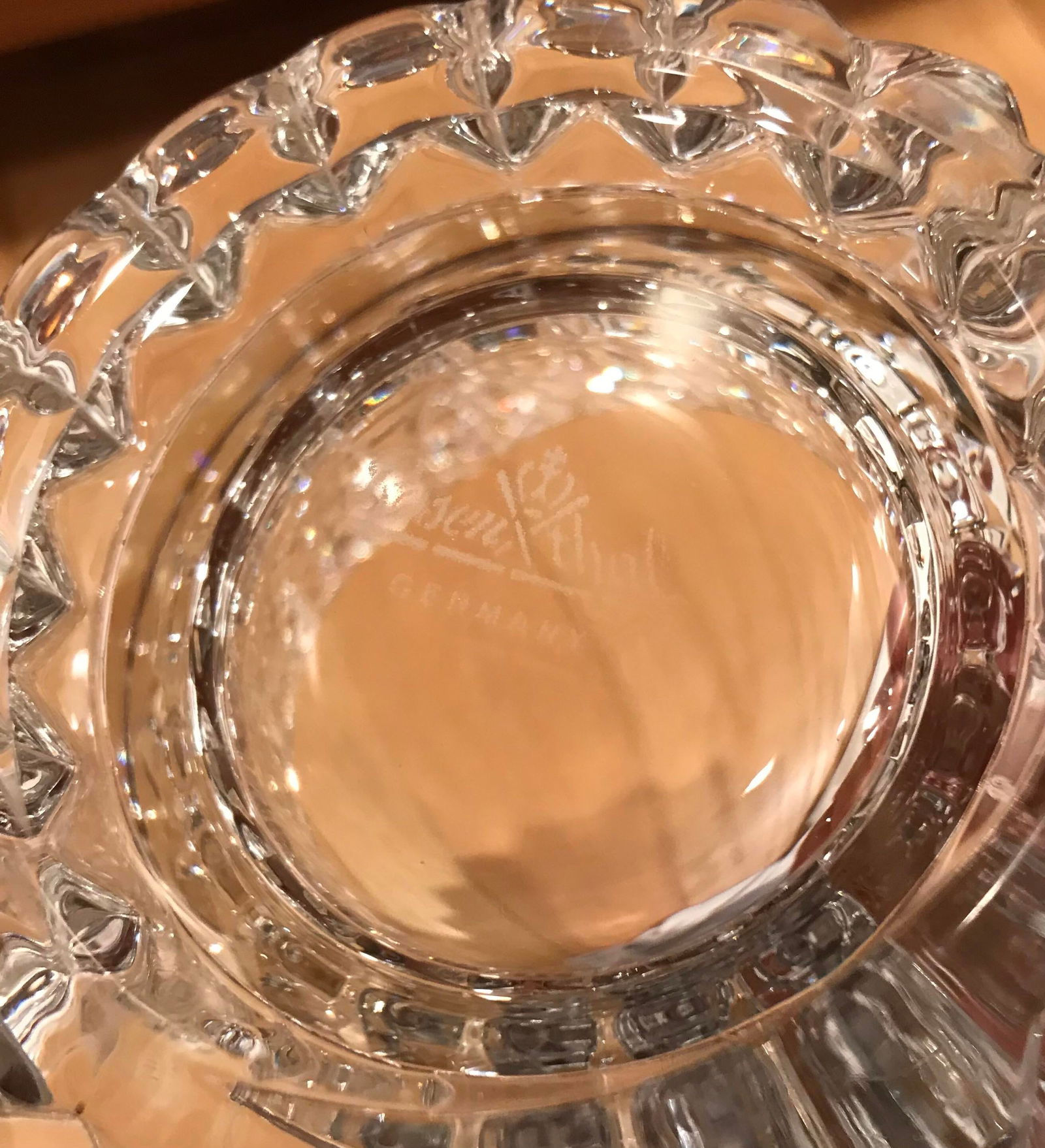 1990s Rosenthal Crystal Glass Blossom Pattern Bowl, Made in Germany - 5