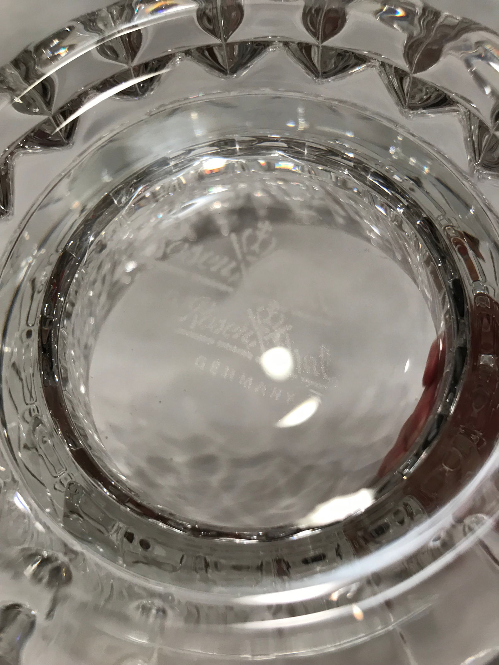 1990s Rosenthal Crystal Glass Blossom Pattern Bowl, Made in Germany - 6
