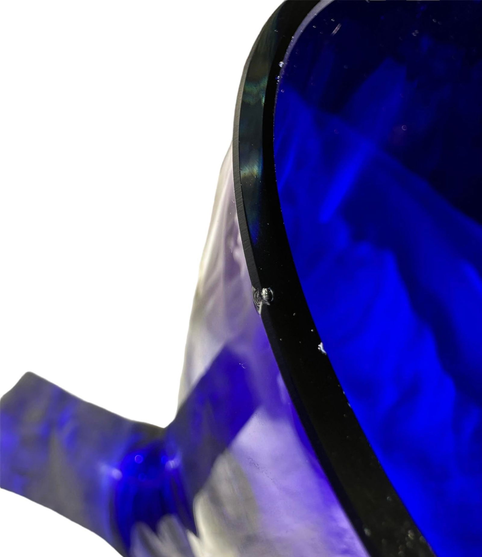 1990s Cobalt Blue Hand Blown Vase, Made in Poland - 6