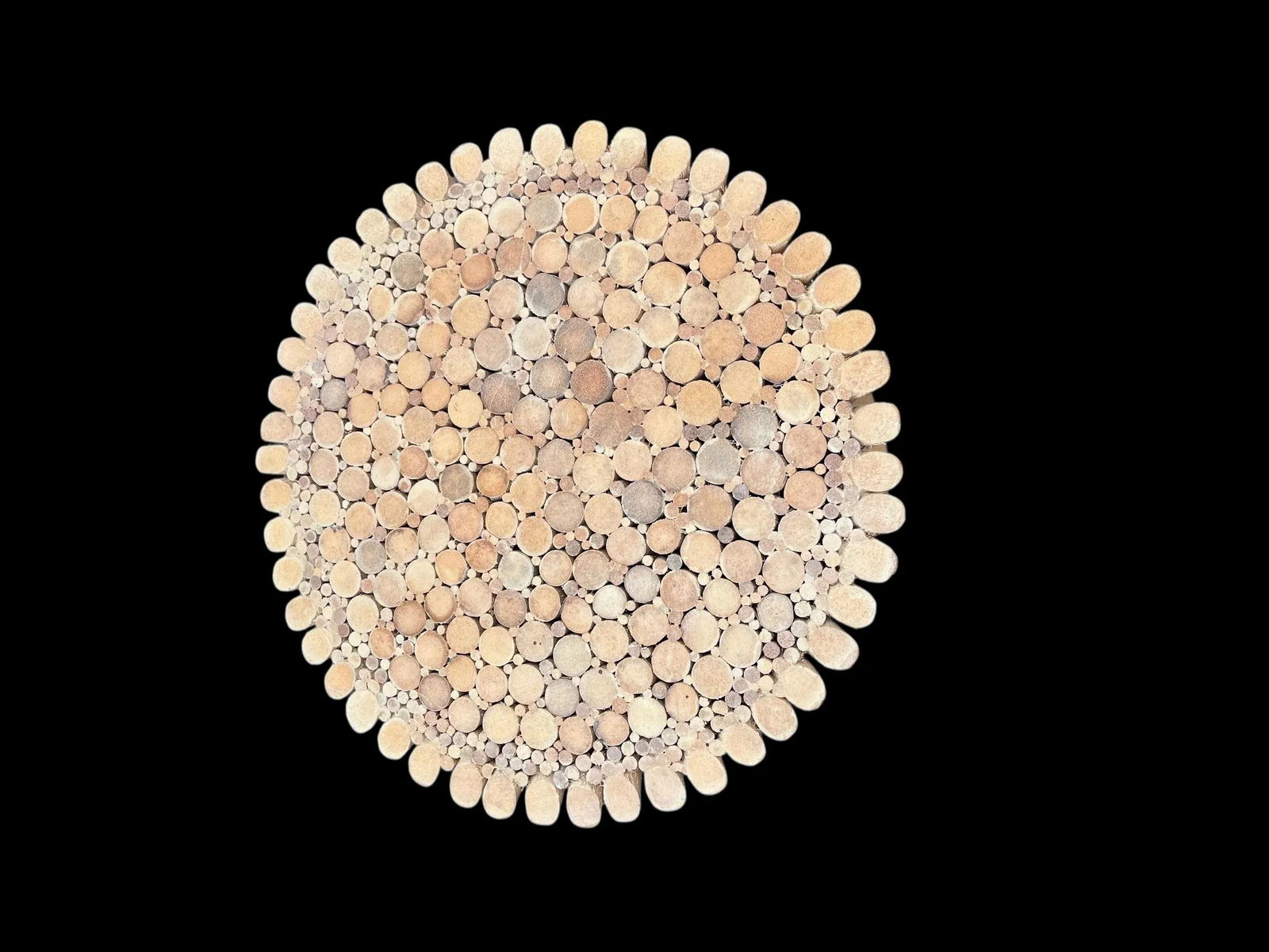 1980s Sheaf of Wheat Faux Bamboo Pedestal/ Side Table/ Coffee Table - 6