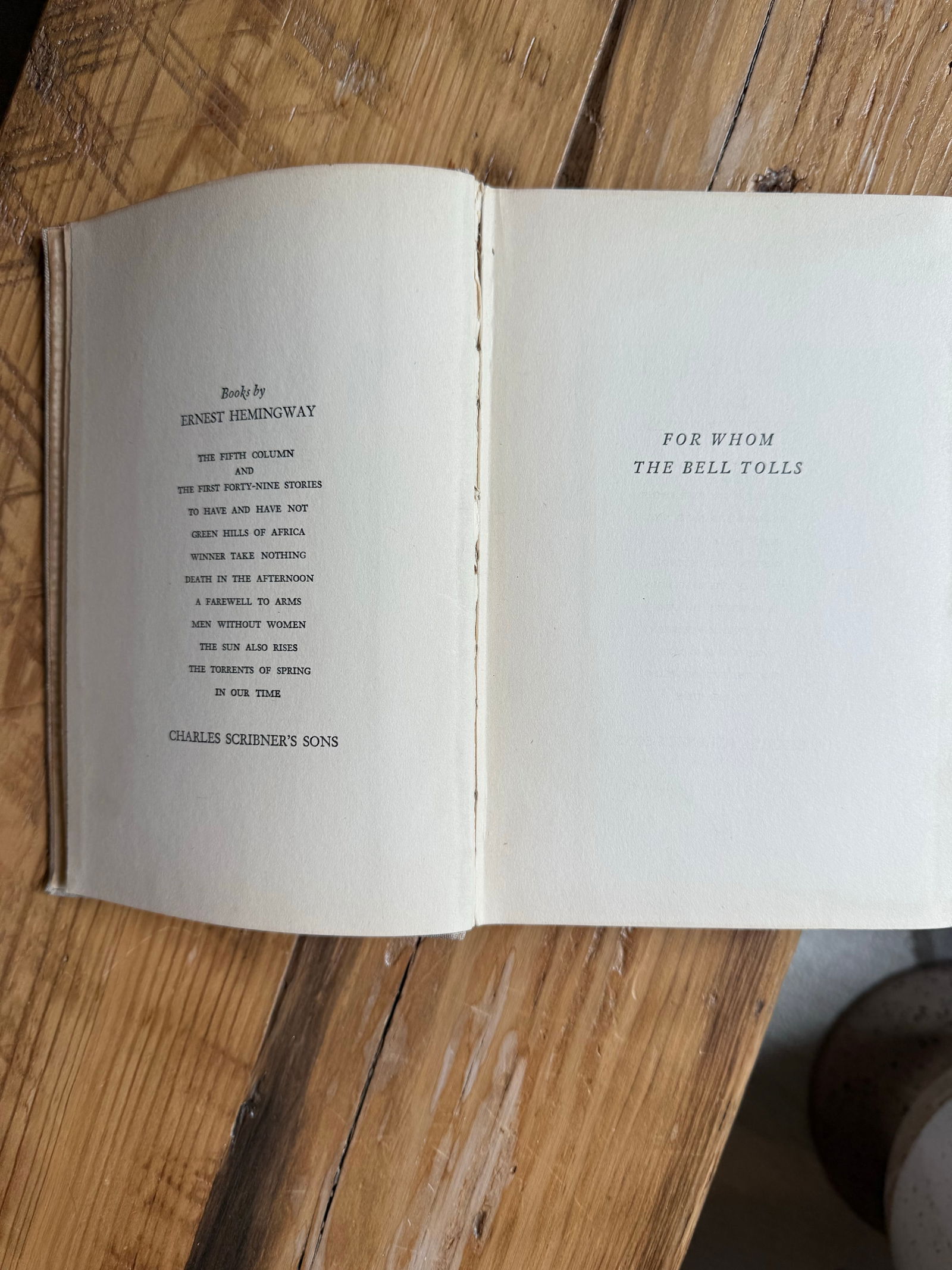 1940 Edition Ernest Hemingway for Whom the Bell Tolls Hardcover Book - 6