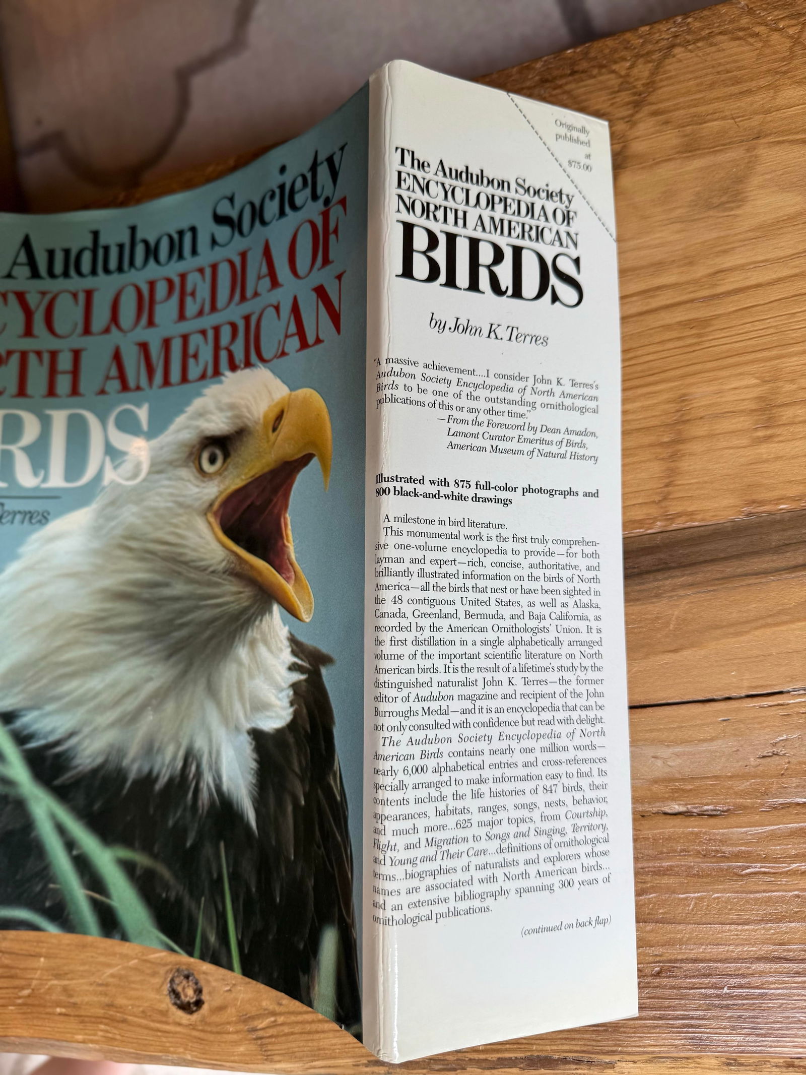 Large 1991 Edition the Audobon Society Encyclopedia of North American Birds by John K. Terres - 4