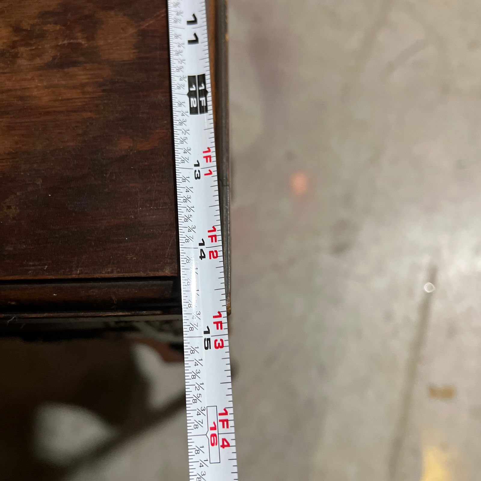 Wooden Mid Century Modern Beside Table With Rose Painted Details - 4