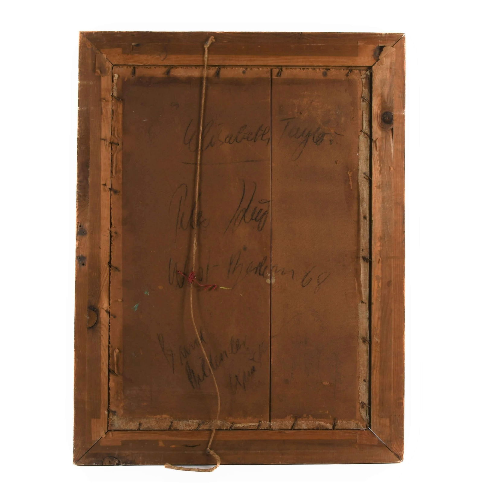 1960s Framed Signed Peter Keil "Elizabeth Taylor" Mix Media on Masonite - 5