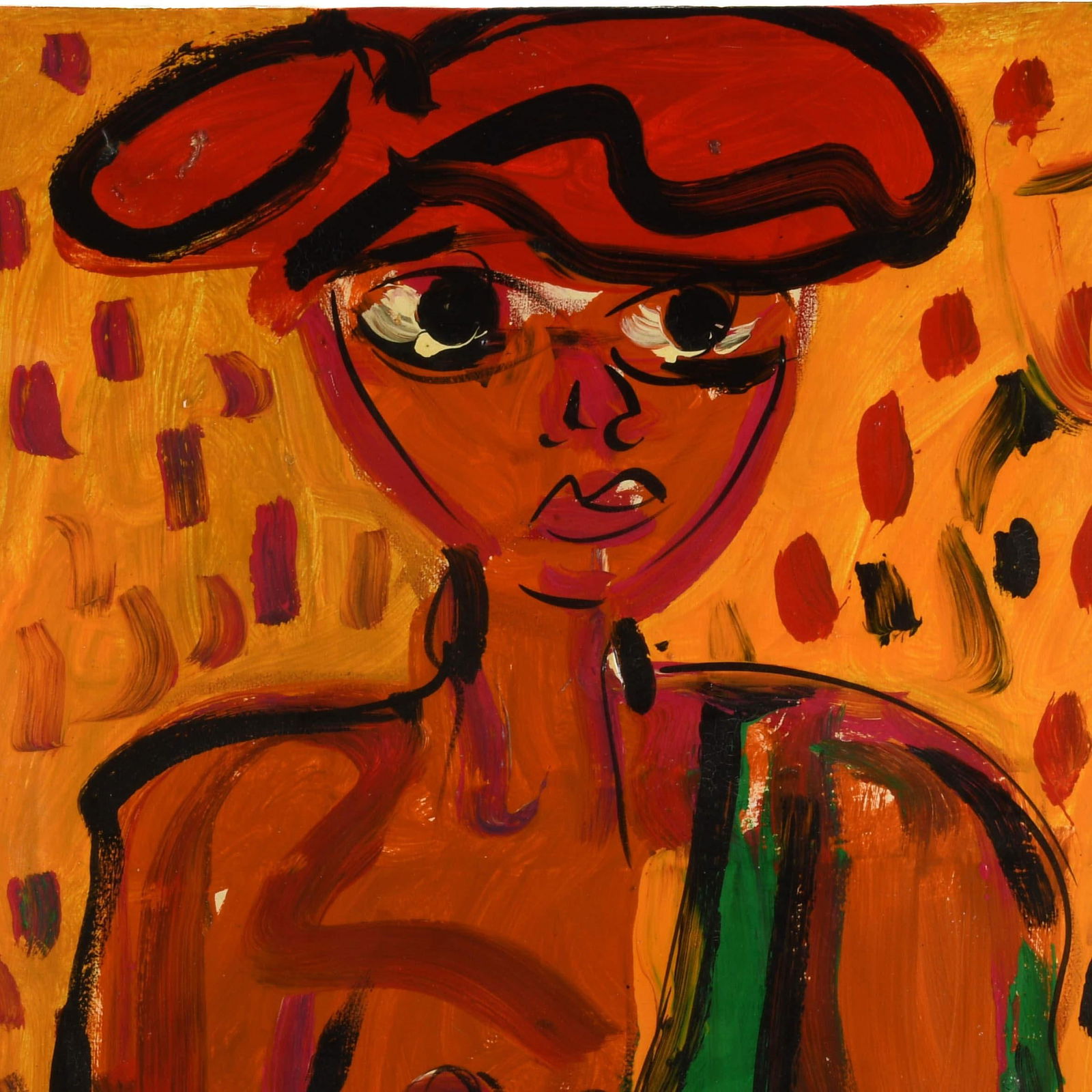 1980s Signed Peter Keil "Marilyn Monroe" Mix Media on Canvas - 2