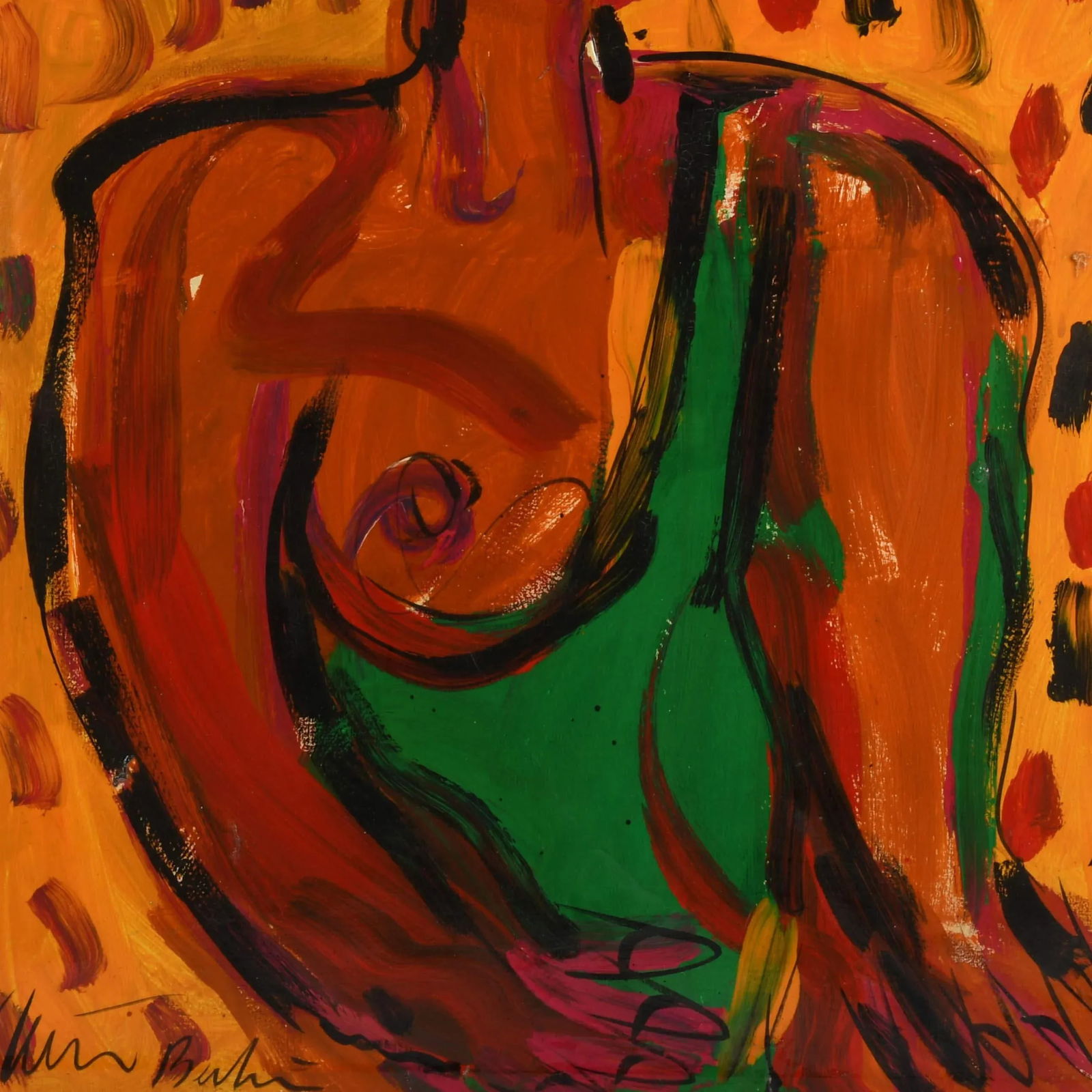 1980s Signed Peter Keil "Marilyn Monroe" Mix Media on Canvas - 4