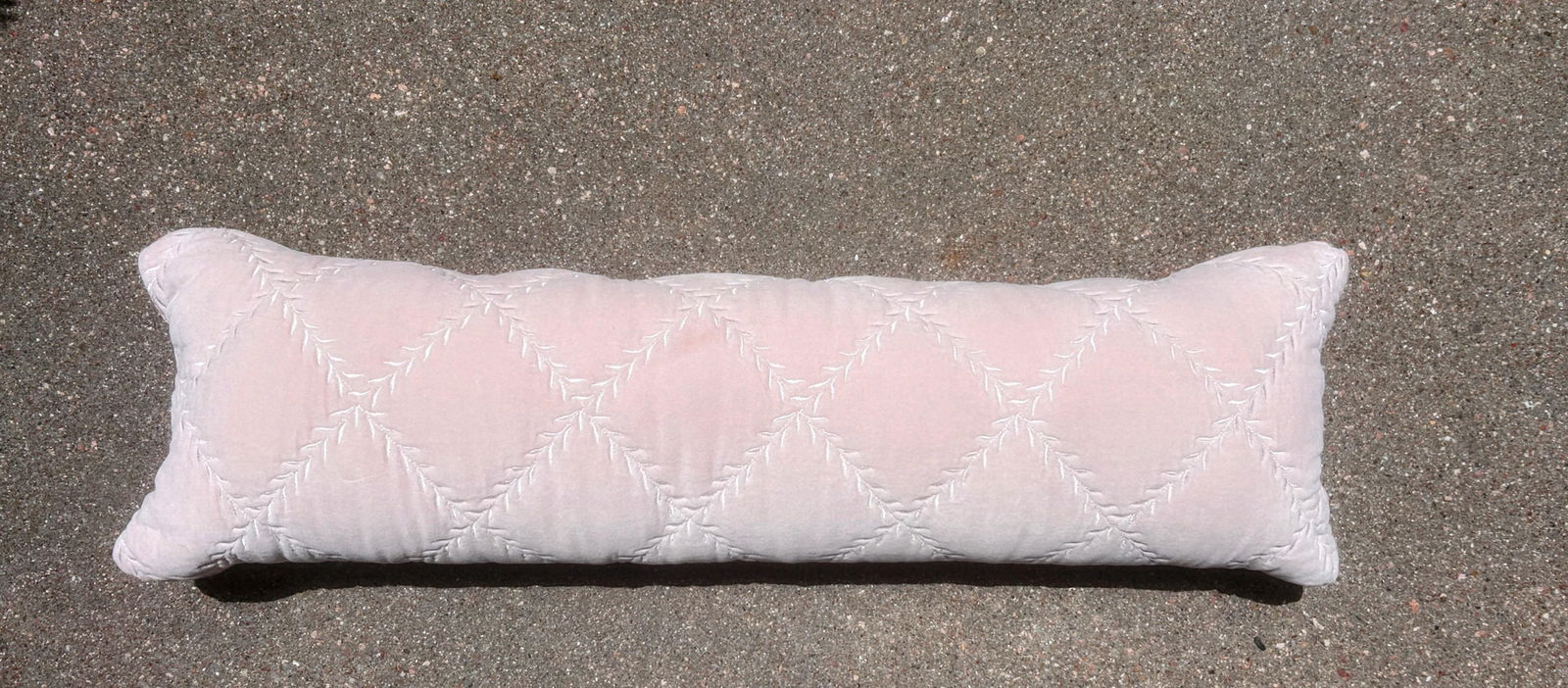 Vintage Bella Notte Linens Long Lumber Pillow in Pink Pearl - 3