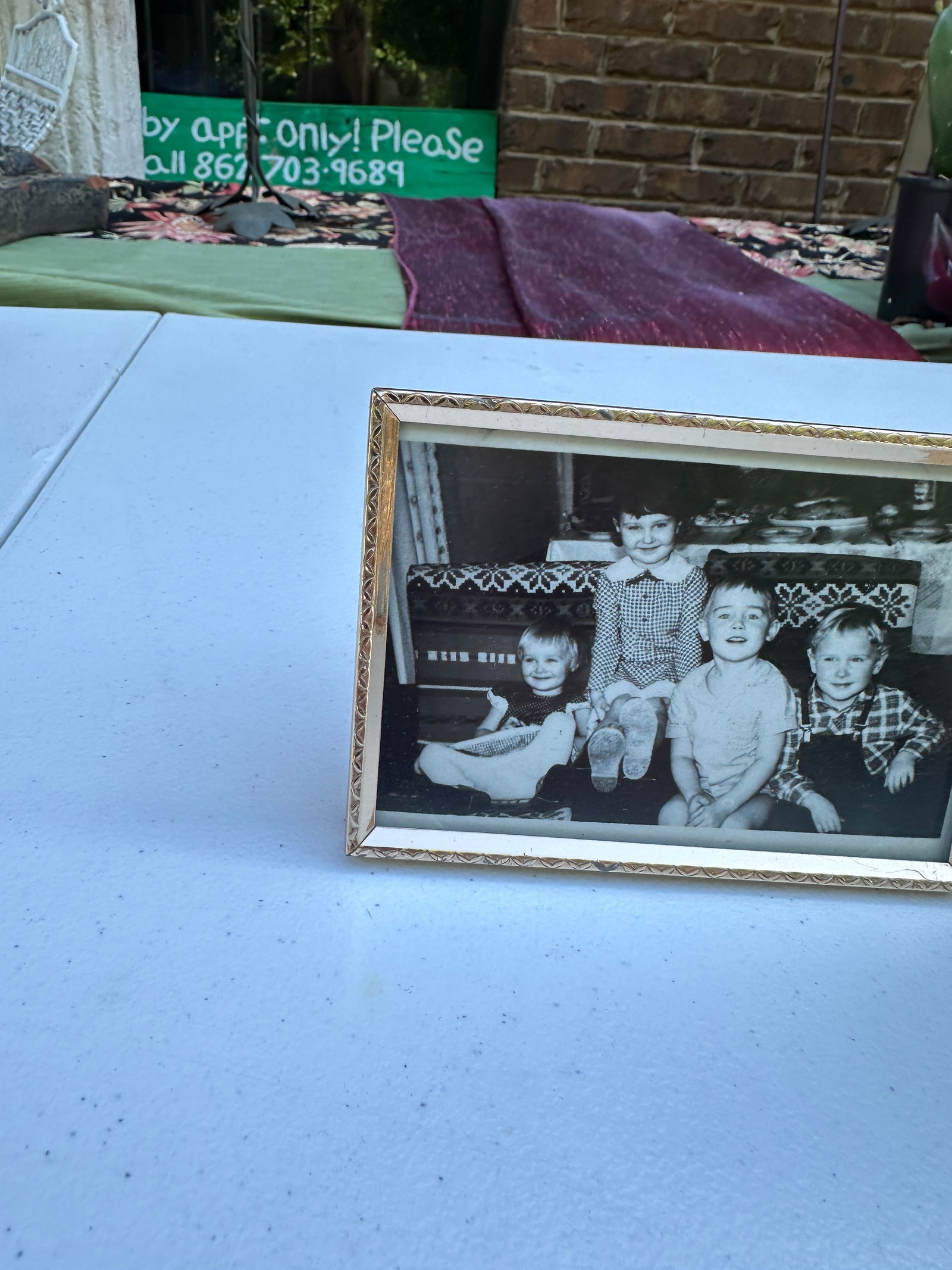 Pair of Small Vintage Gold Frame and Double Picture Frame - 4