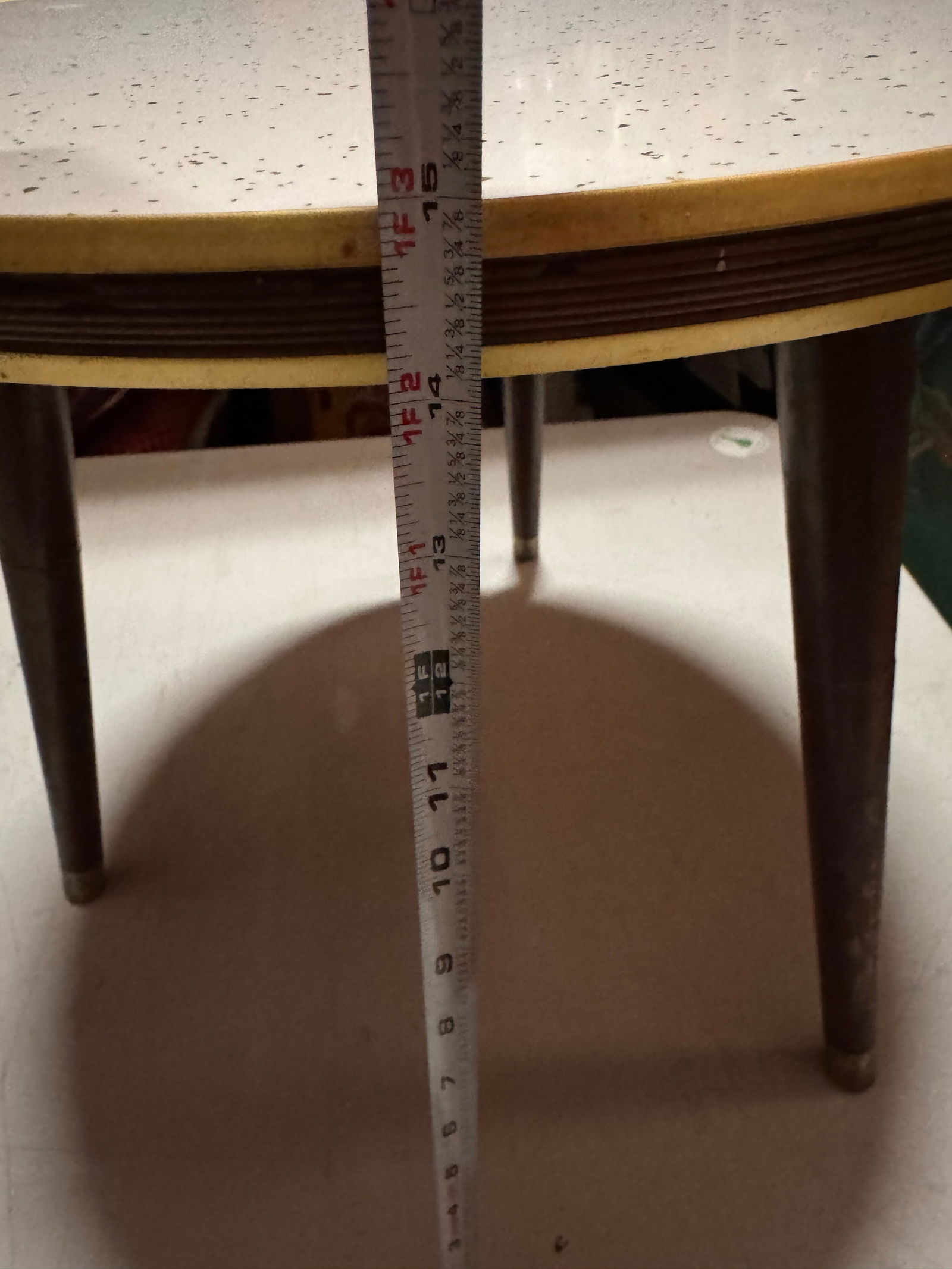 1970s Stone Top Stool With Gold Accents - 5