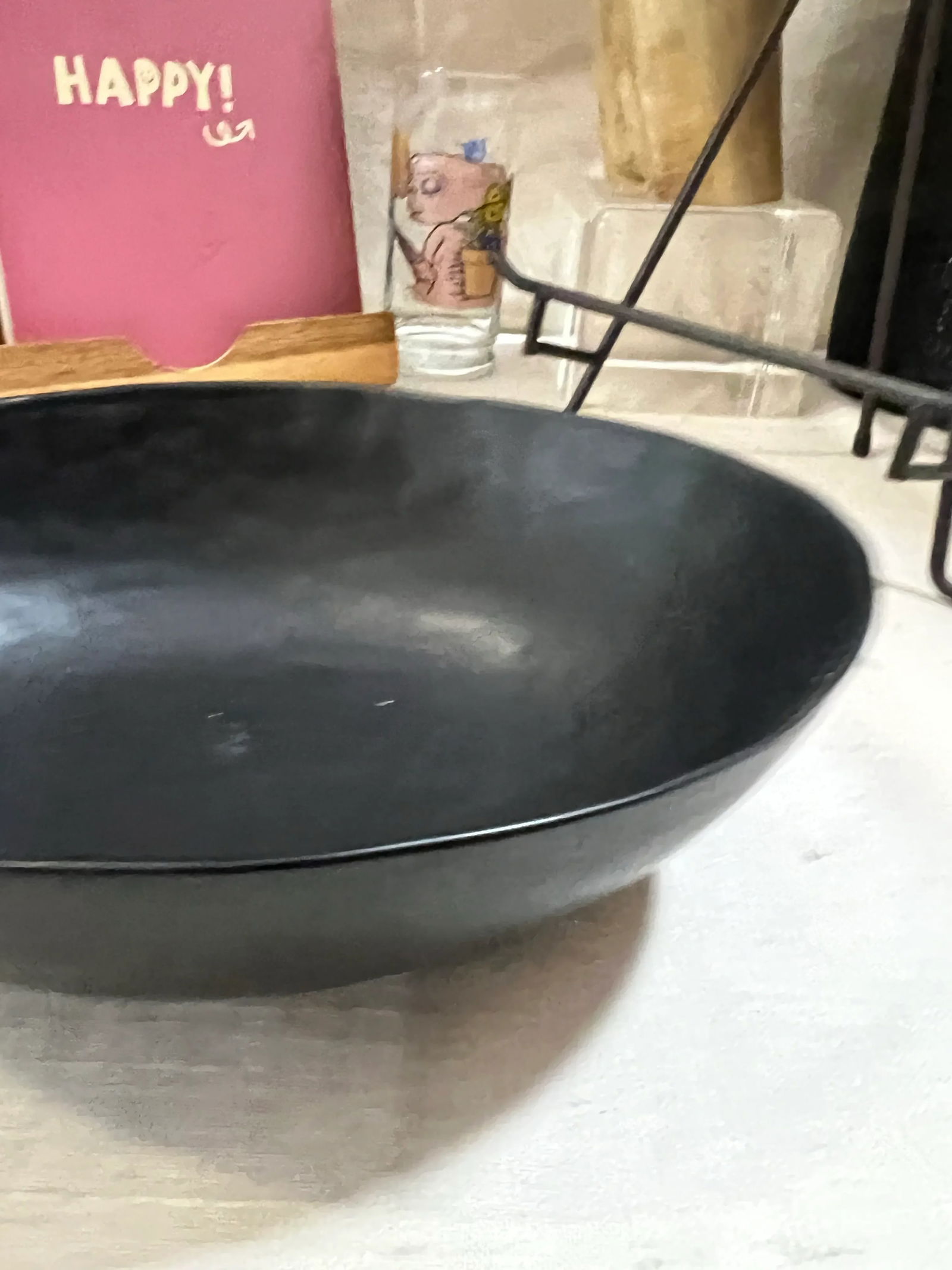 1970s Biomorphic Hand Fired Black Pottery Bowl - 4