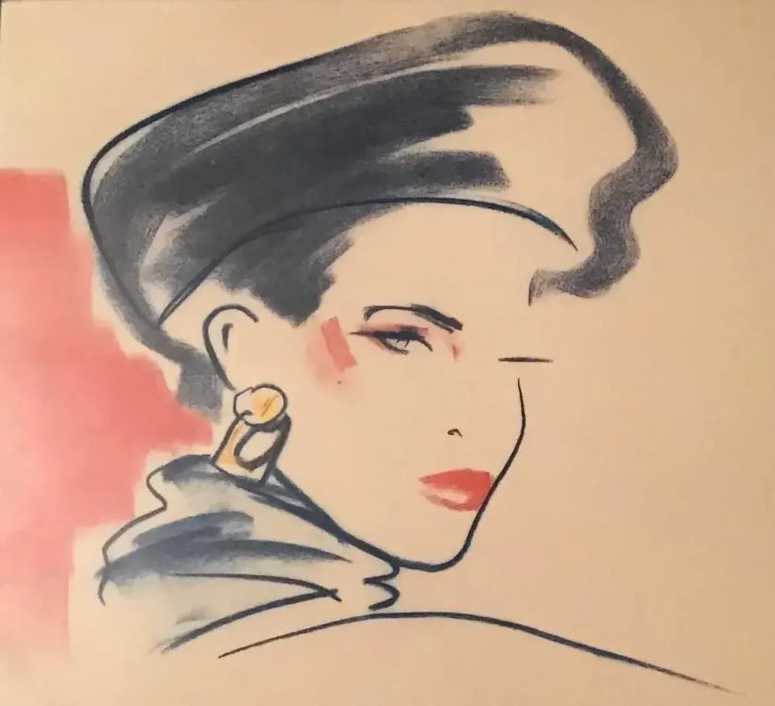 Mid-Century Modern Large Scale Vintage Art Fashion Design Collage Wall Decor, Framed 73.5" X 49.5" - 7