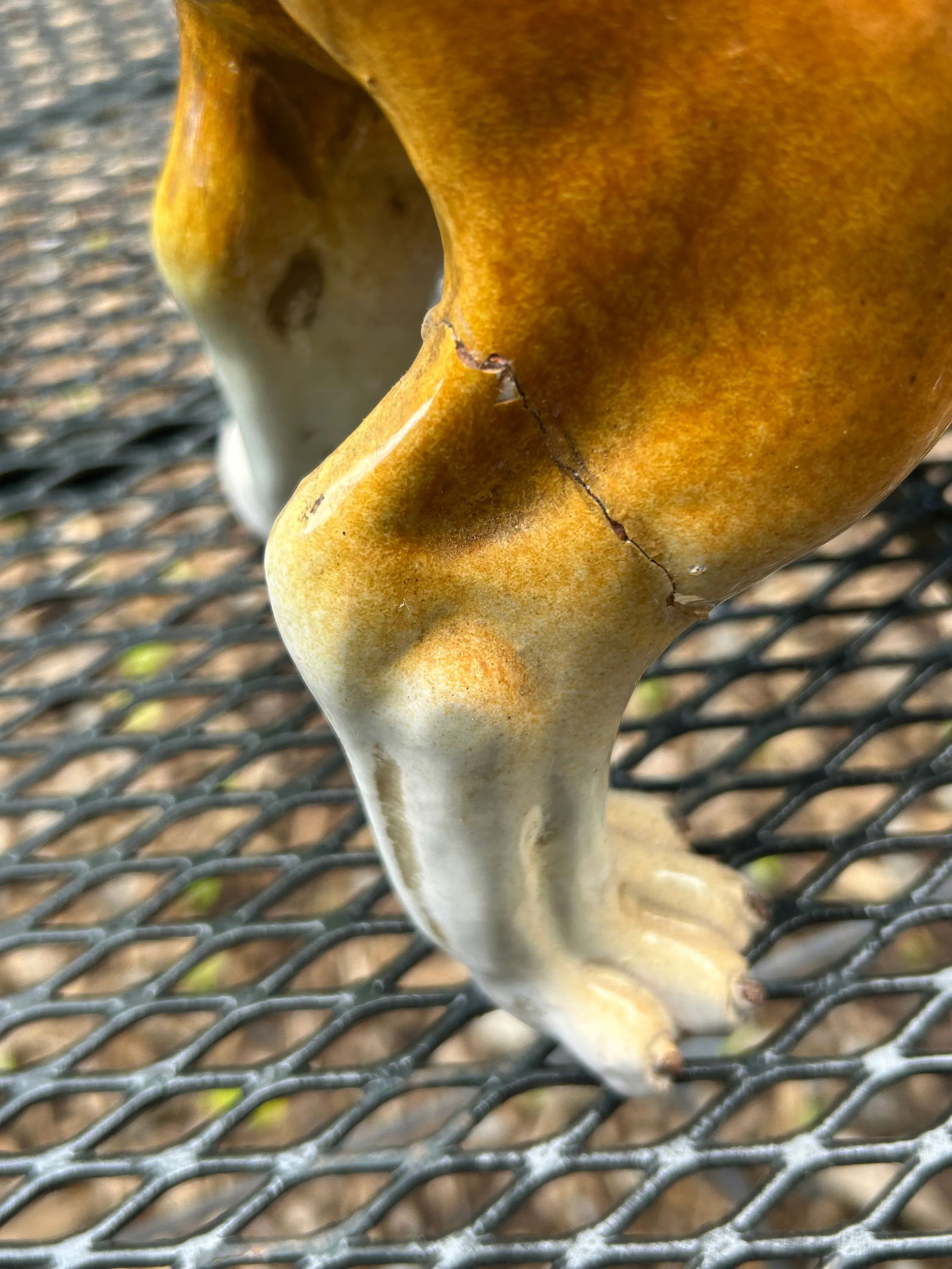 Large Ceramic Painted Bulldog Sculpture - 7