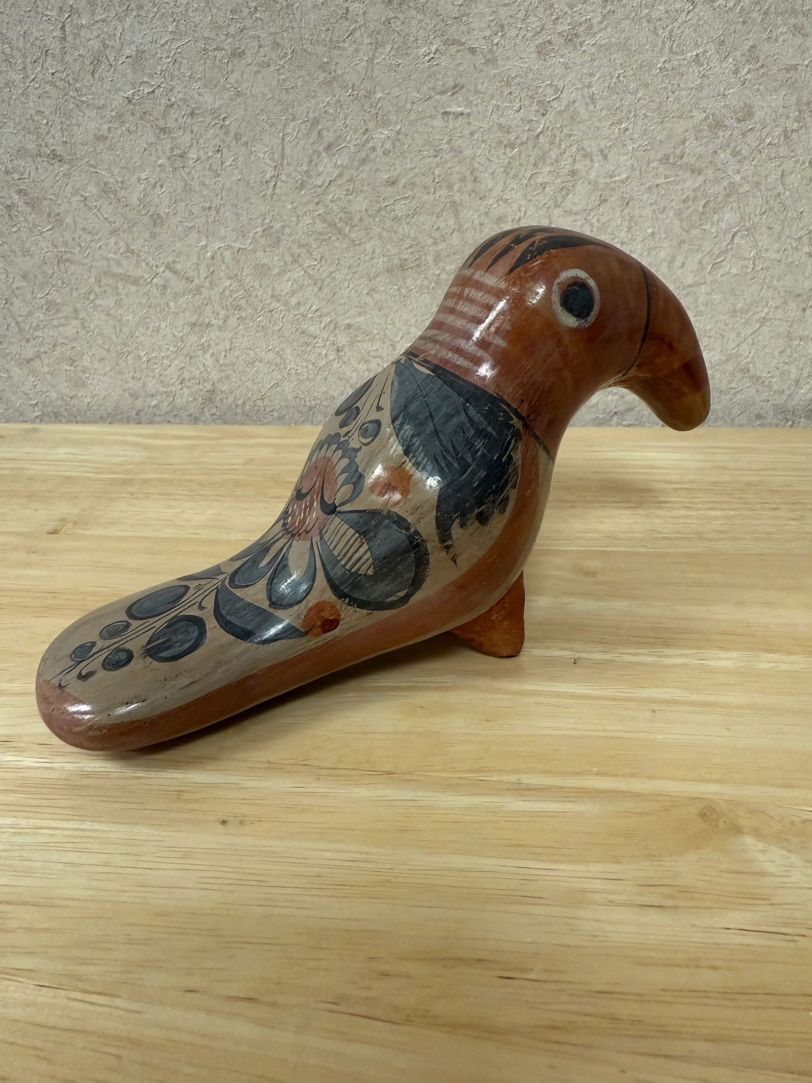 Mid 20th Century Tonala Toucan Clay Bird Pottery Folk Art - 5
