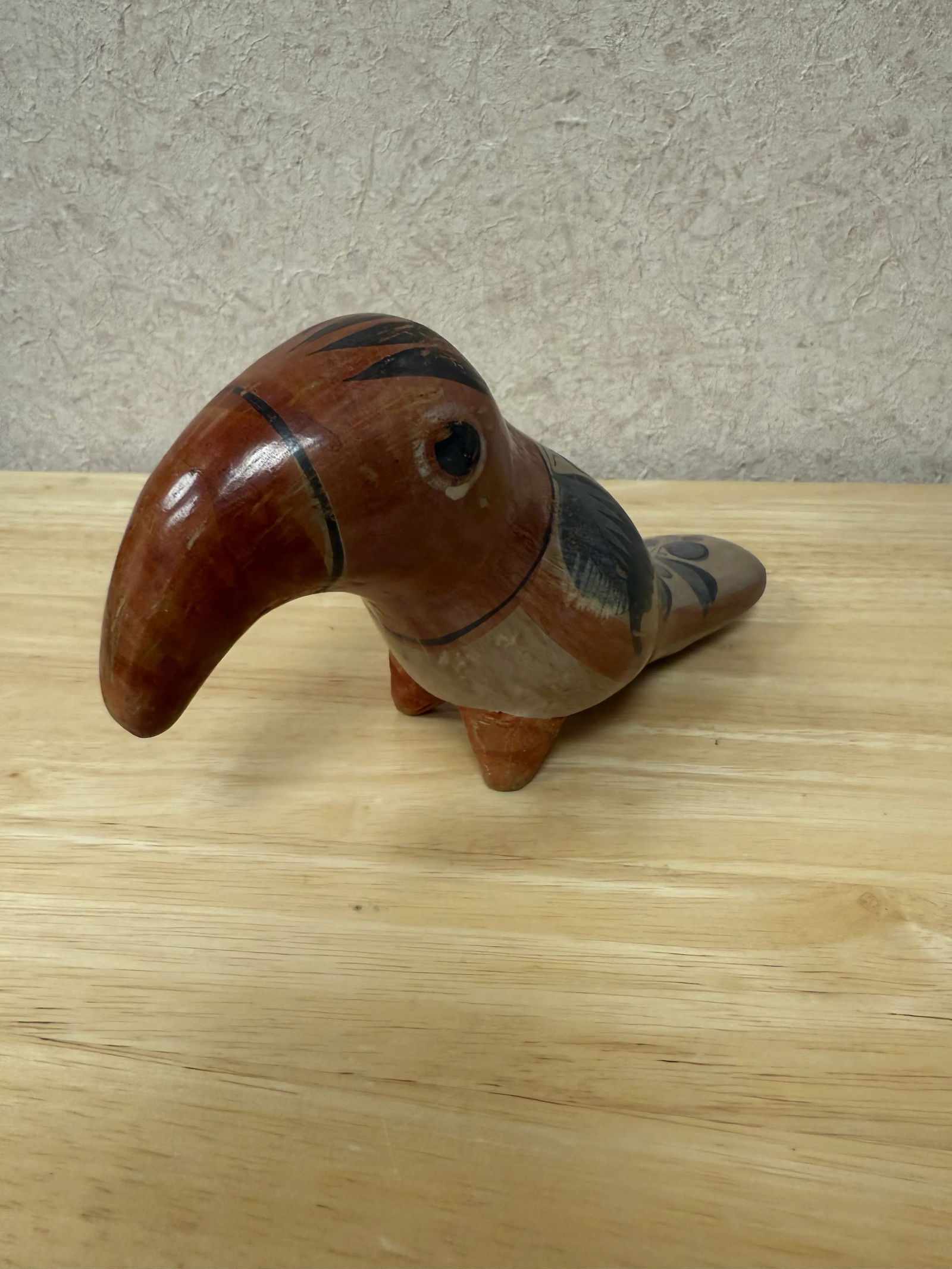 Mid 20th Century Tonala Toucan Clay Bird Pottery Folk Art - 8