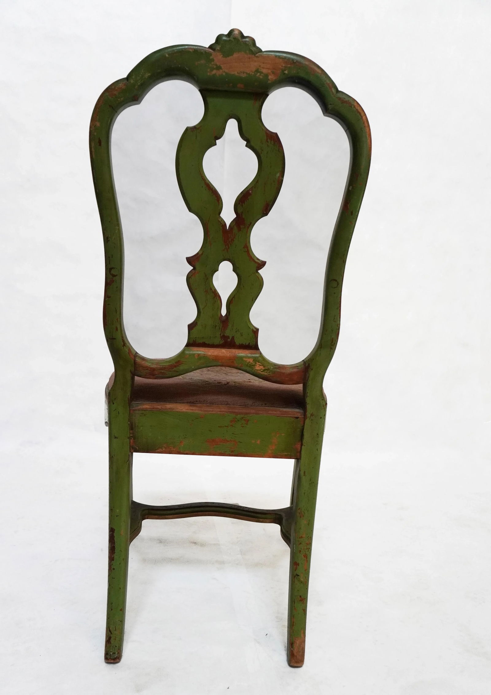 Late 19th Century Green Painted Chair With Needlepoint Seat - 4