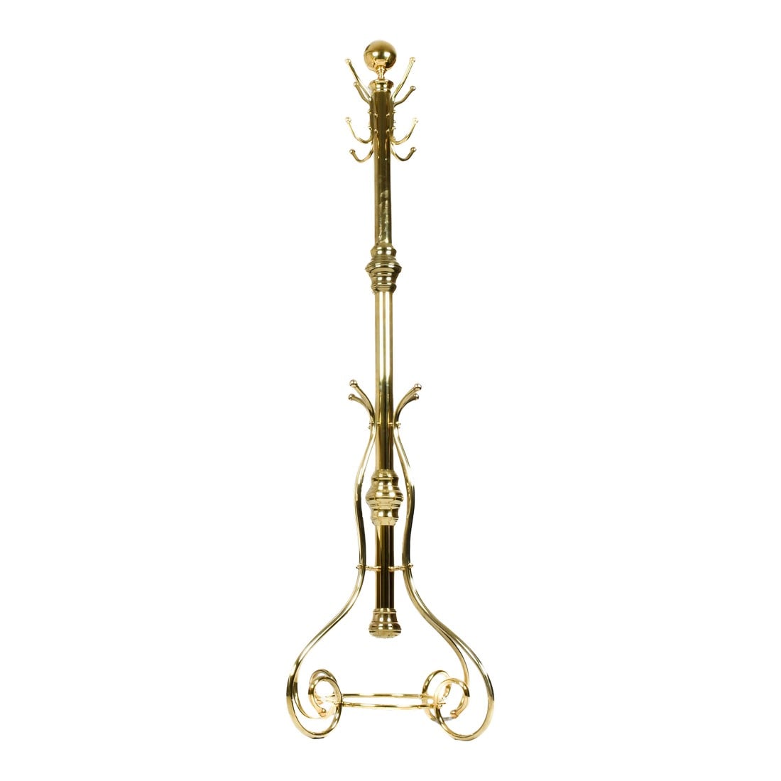 Late 20th Century Brass Coat Rack / Hall Tree (1 of 4)