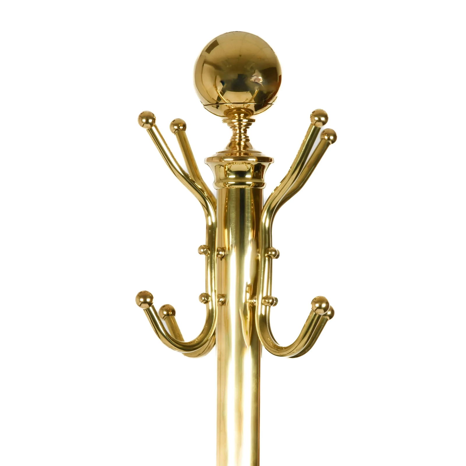 Late 20th Century Brass Coat Rack / Hall Tree - 4