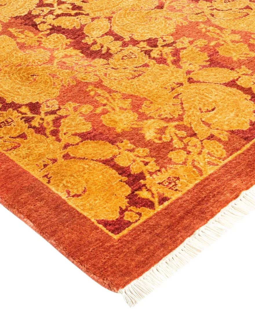 Mogul Hand-Knotted Area Rug - Pink, 4' 0" x 5' 10" - 2