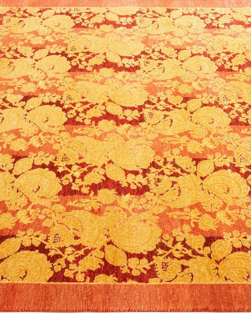 Mogul Hand-Knotted Area Rug - Pink, 4' 0" x 5' 10" - 4